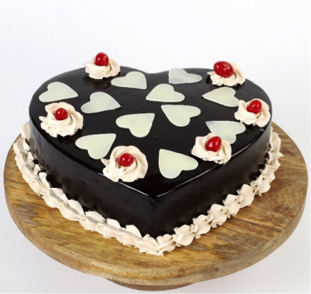 Chocolaty Hearts Cake